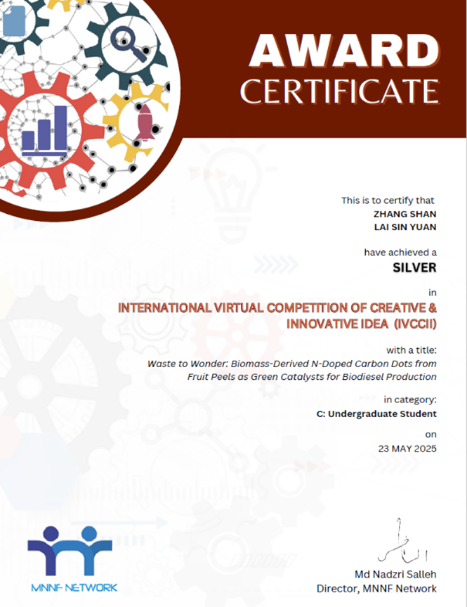 Silver Prize Awarded to Students at International Innovation Competition 2025