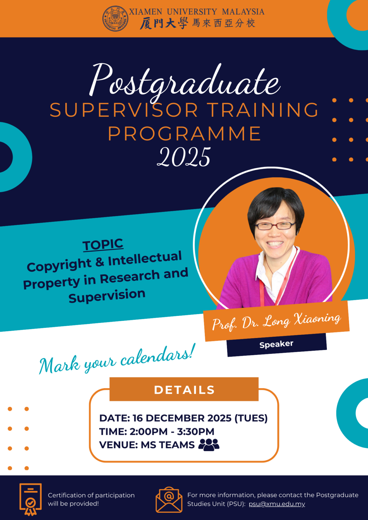 Postgraduate Supervisor Training Programme 2025 – Day 1 – Research ...