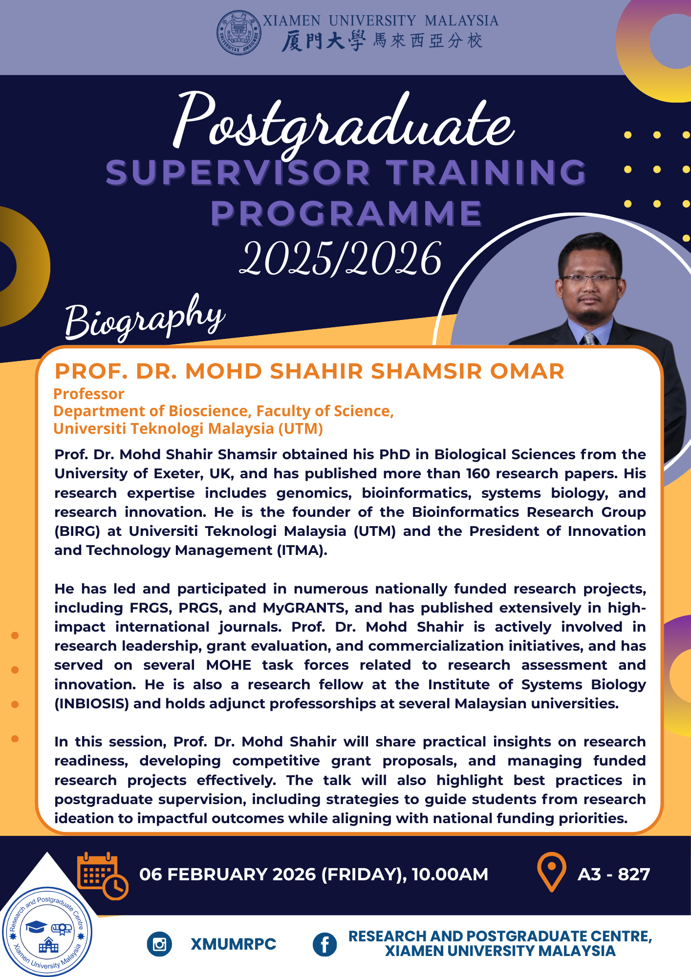 Postgraduate Supervisor Training Program 2025/2026 – Series II ...