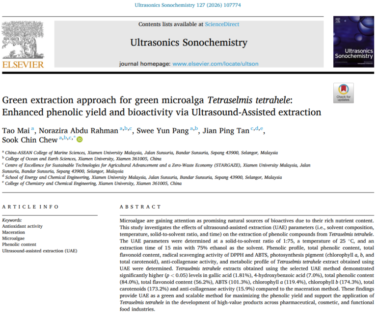 Dr. Chew Sook Chin and Team Publish in Ultrasonics Sonochemistry