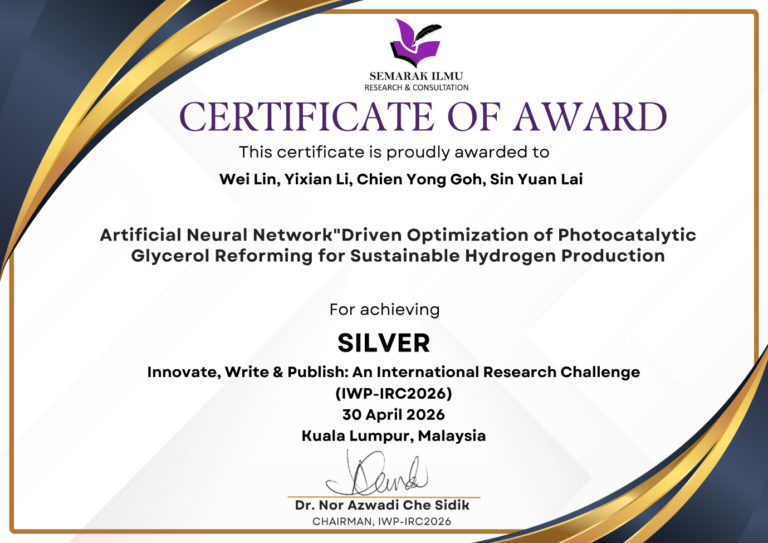 Dr. Lai Sin Yuan and Team Secure Silver Award at IWP-IRC2026