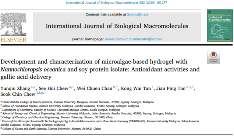 CAMS Students Publish in International Journal of Biological Macromolecules