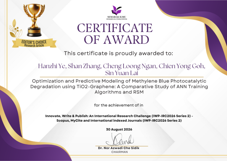 Dr. Lai Sin Yuan and Team Secure Editor’s Choice Award &amp; Silver Award at IWP-IRC2026 Series 2